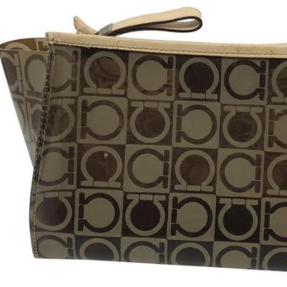 SALVATORE FERRAGAMO vintage Pastic Pouch - Picture 1 of 8